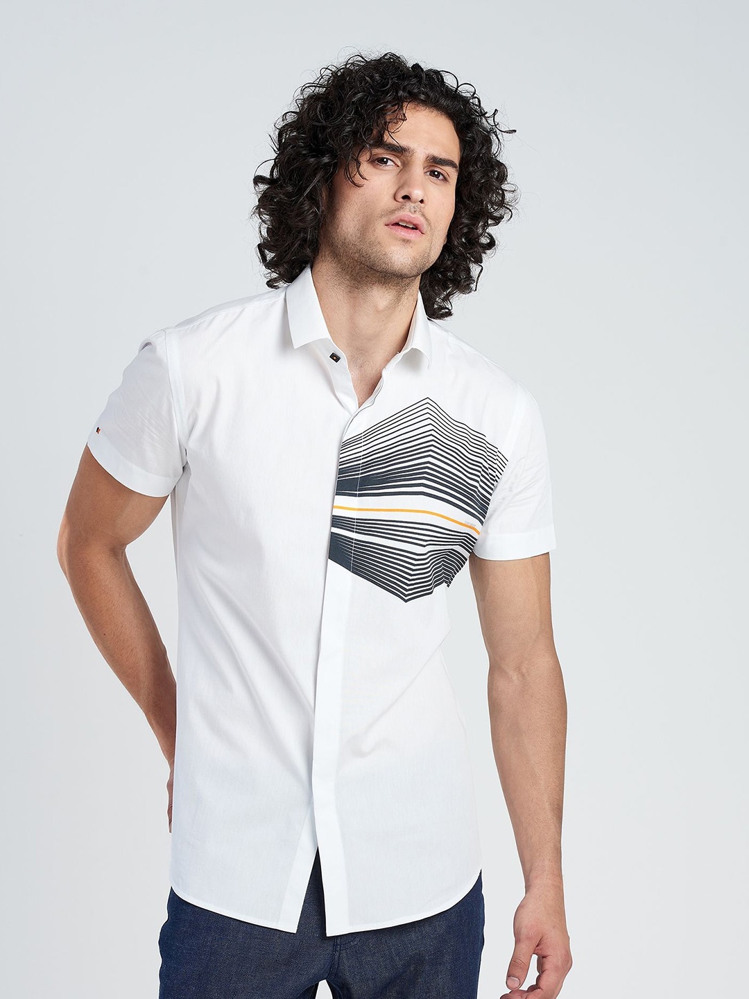 

SEVENDC Men Premium Opaque Casual Shirt, White