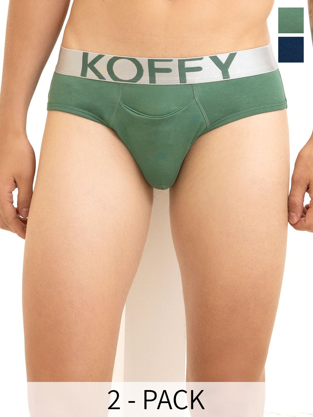 

Pcs Mid Rise Basic Briefs KOFFY_KI23_AFBU_GN_2PC, Blue