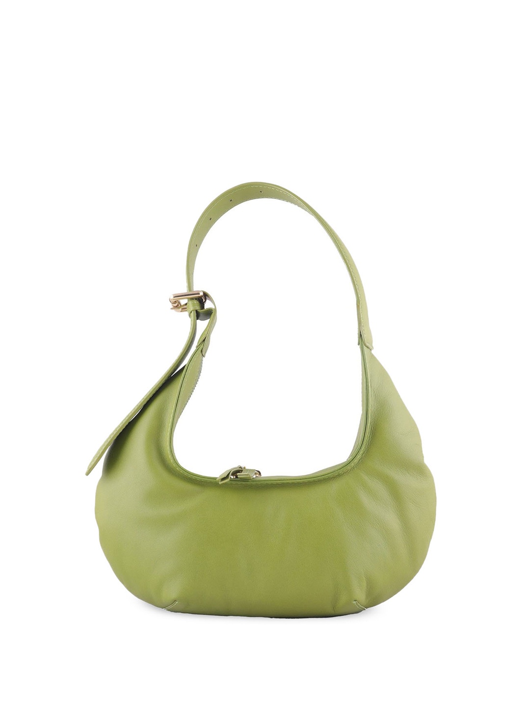 

Baraca Leather Women Structured Shoulder Bag with Fringed, Green
