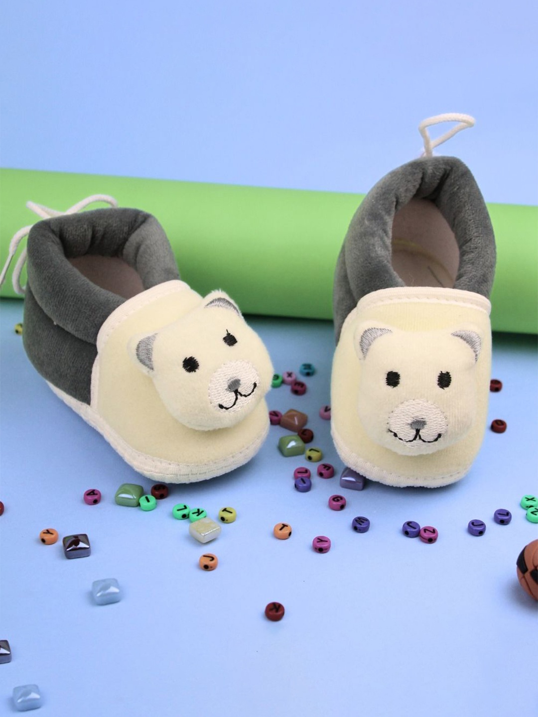 

BAESD Unisex Kids Cotton Animal Face Booties, Grey