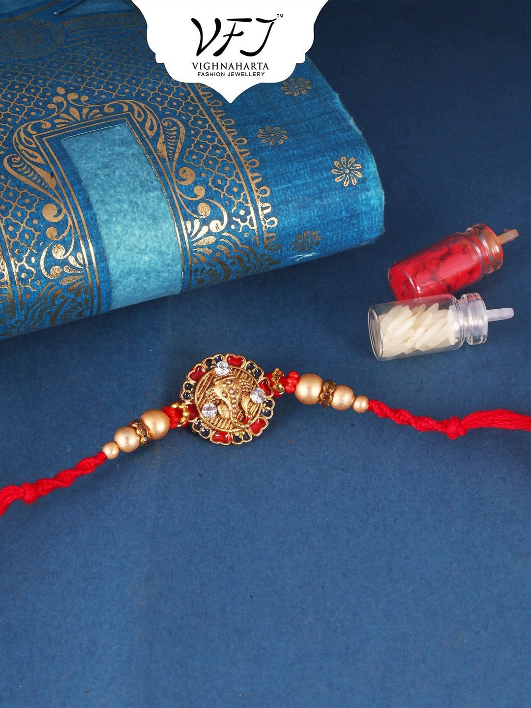 

Vighnaharta Thread Rakhi, Gold