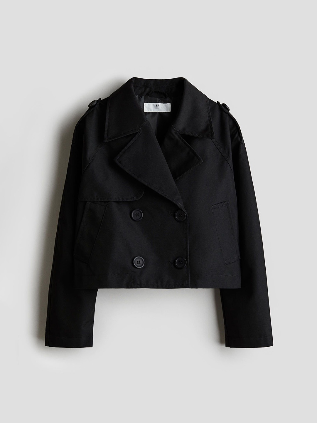 

H&M Girls Short Trench Jackets, Black