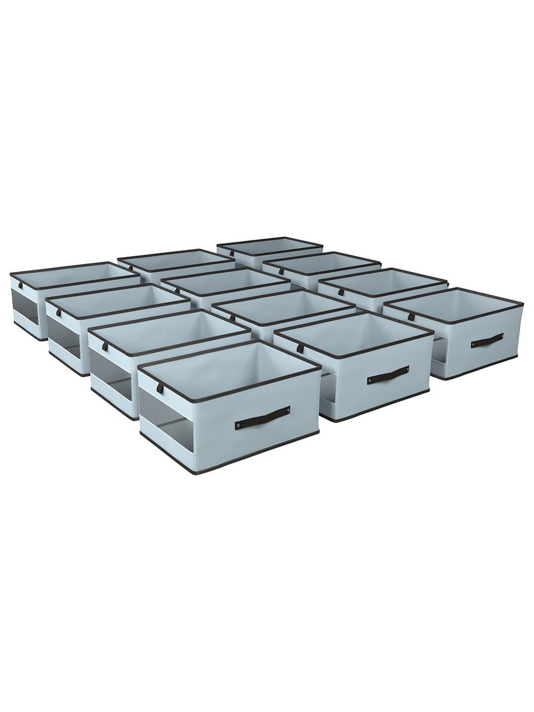 

Kuber Industries Grey Set of 12 Regular Multi-Utility Organisers