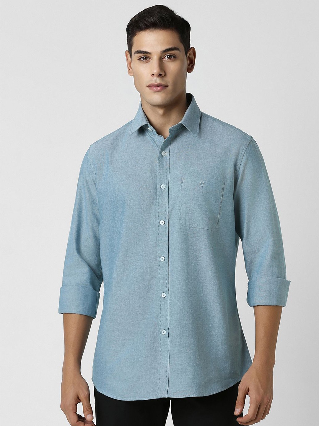 

Van Heusen Sport Men Slim Fit Opaque Casual Shirt, Blue