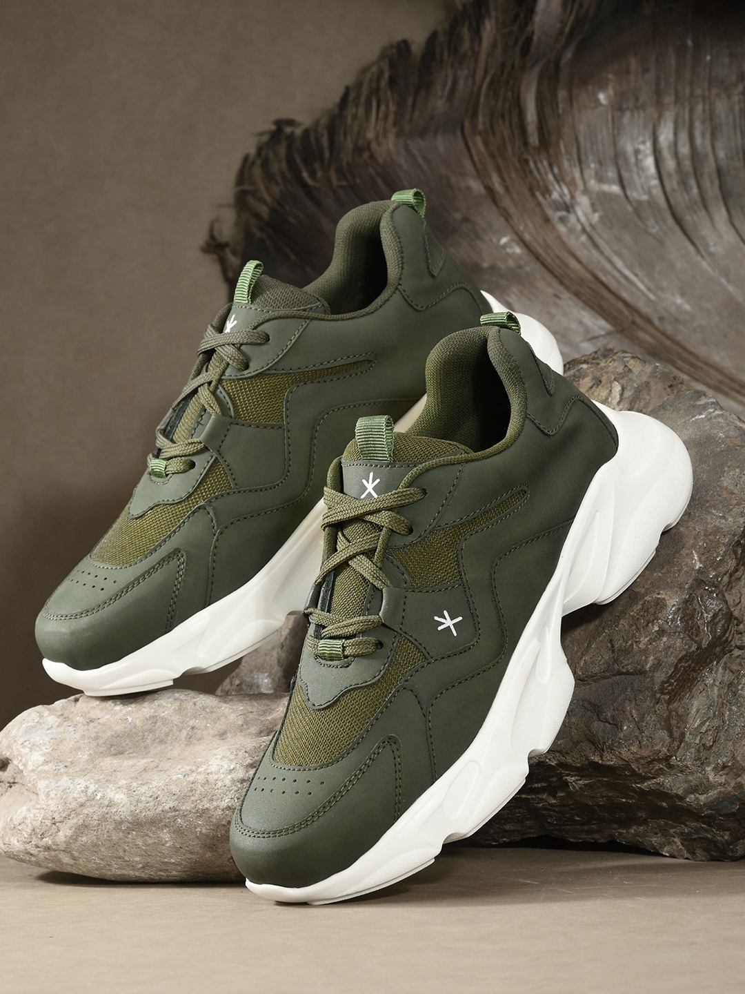 

The Roadster Lifestyle Co Laced Up Sneakers, Olive