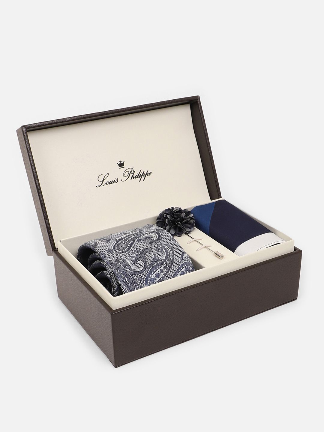 

Louis Philippe Men Accessory Gift Set of, Grey