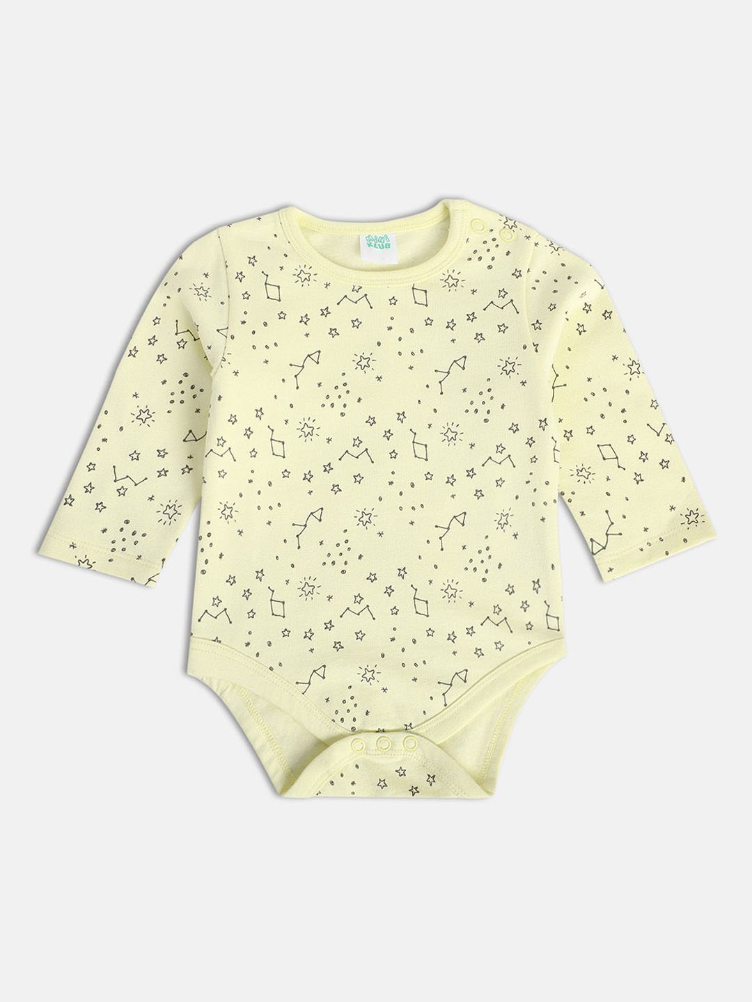 

MINI KLUB Infants Printed Pure Cotton Bodysuit, Yellow