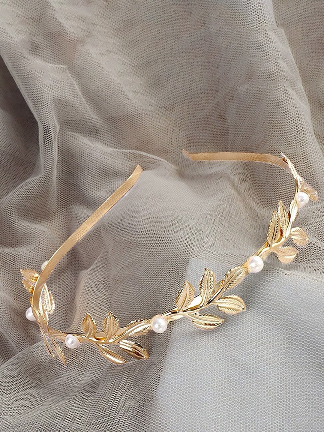 

SYGA Women Western Beaded Metal Hairband, Gold