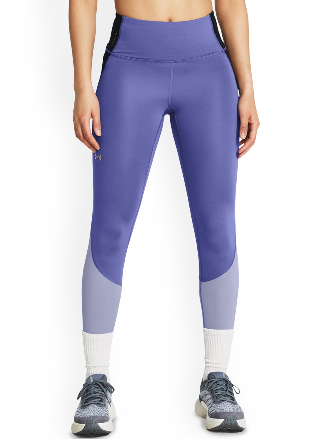 

UNDER ARMOUR Women Colourblocked Mid-Rise Ankle-Length Tights, Purple