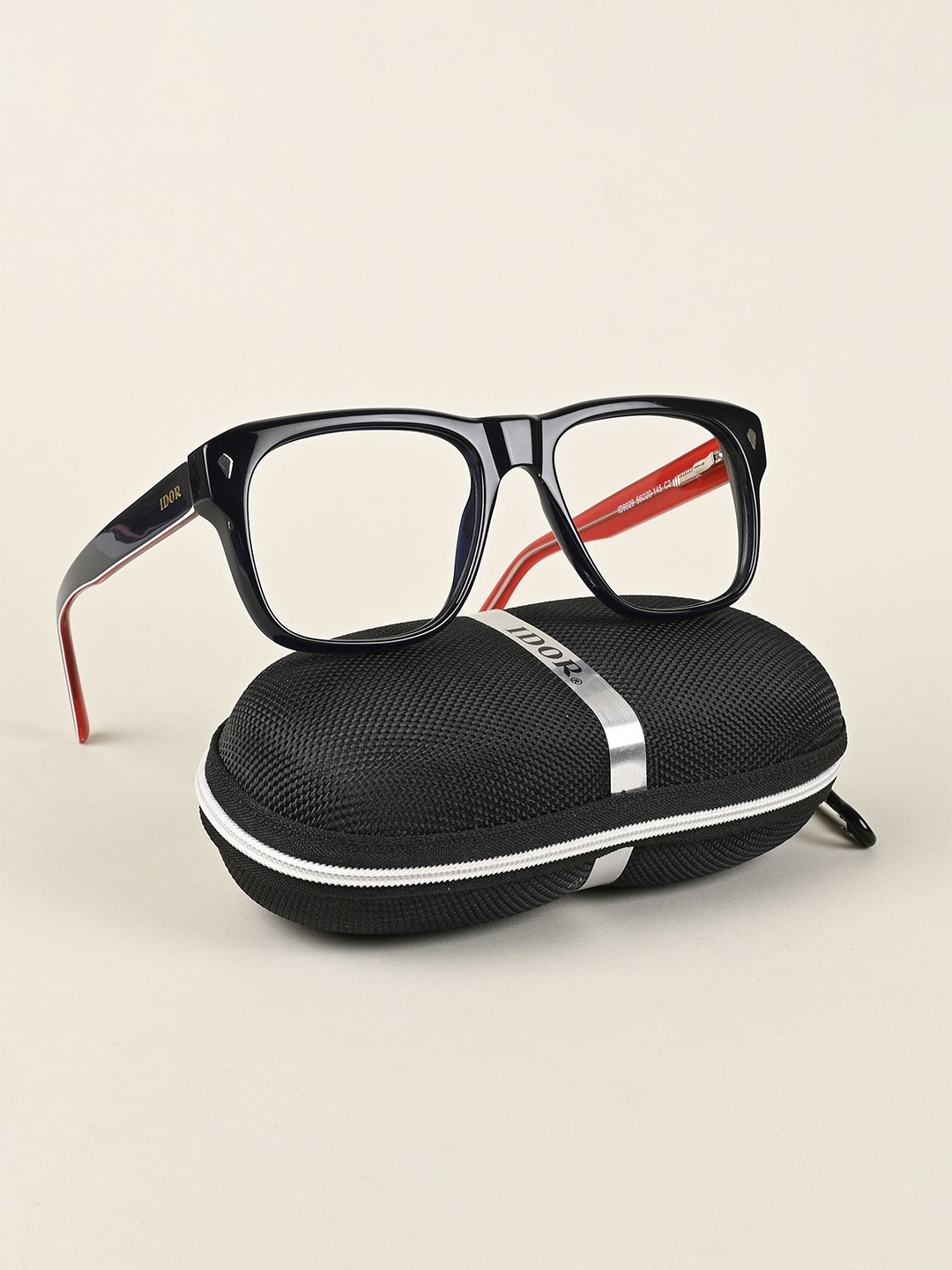 

IDOR Unisex Full Rim Square Frames, Black