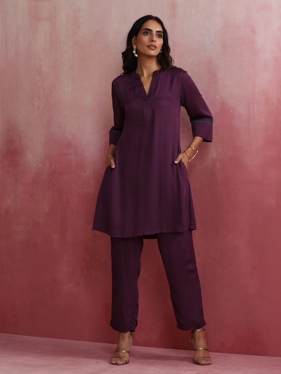 

trueBrowns Top With Trousers Co-Ords, Purple