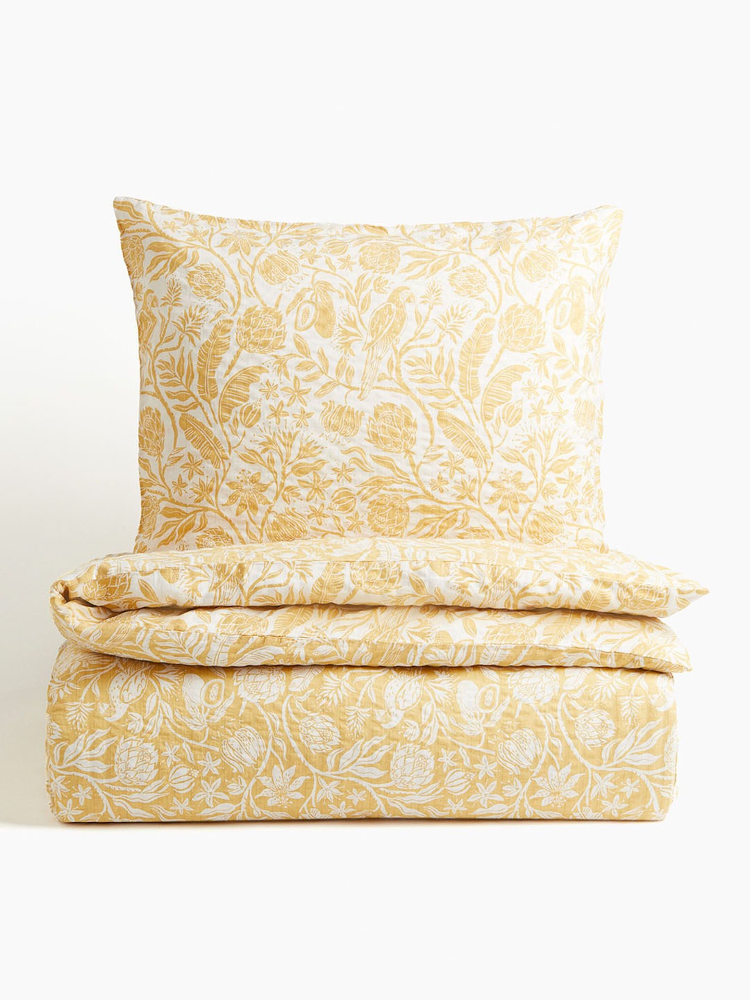 

H&M Yellow & White Seersucker Single Duvet Cover Set