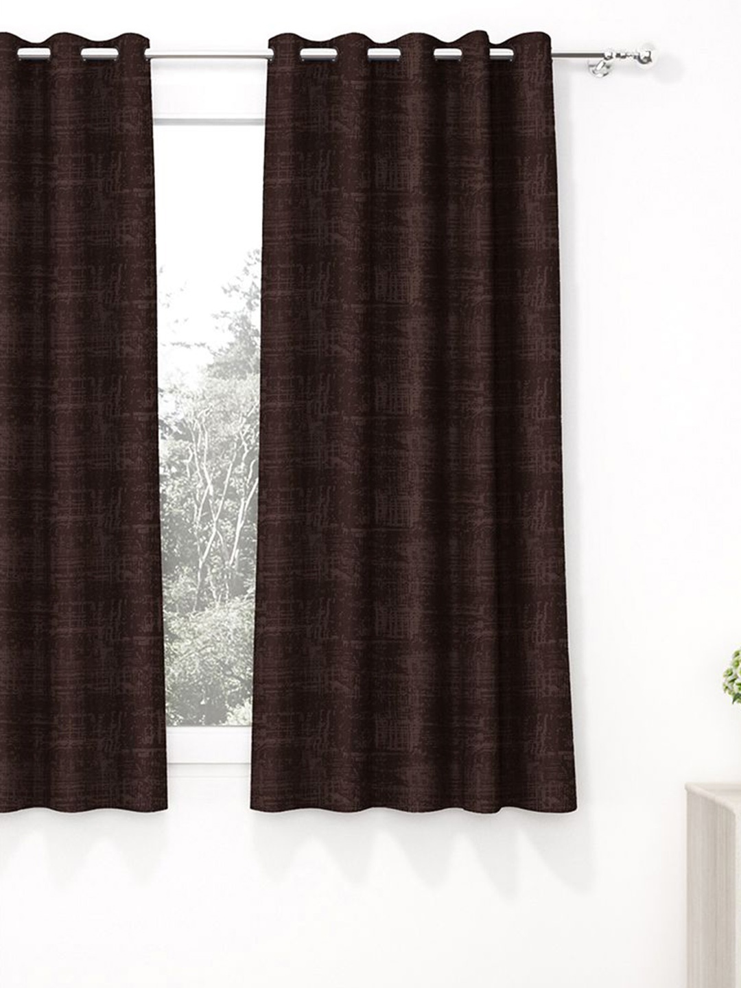 

Story@home Brown & Olive Green Black Out Window
