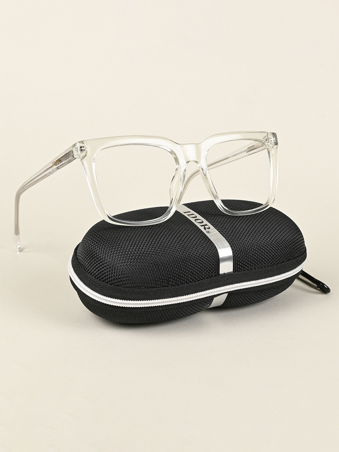 

IDOR Unisex Full Rim Square Frames, Transparent
