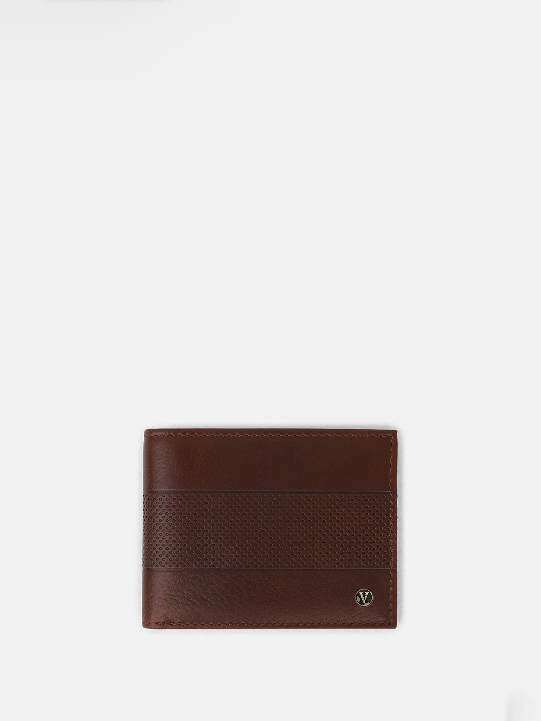 

Van Heusen Men Textured Leather Two Fold Wallet, Brown