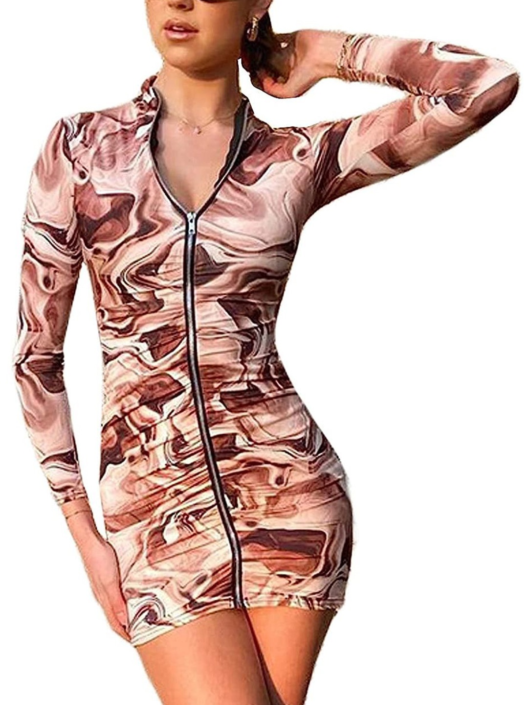 

TANDUL Print Bodycon Mini Dress, Multi
