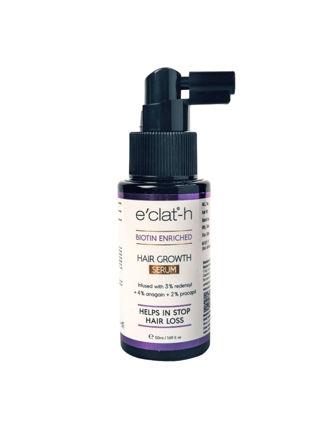 

e'clat superior Enriched Biotin Hair Growth Serum- 50ml, Transparent