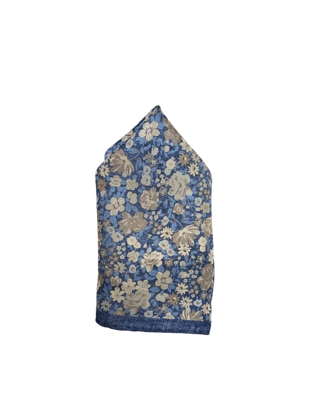 

The Tie Hub Printed Silk Pocket Squares, Blue