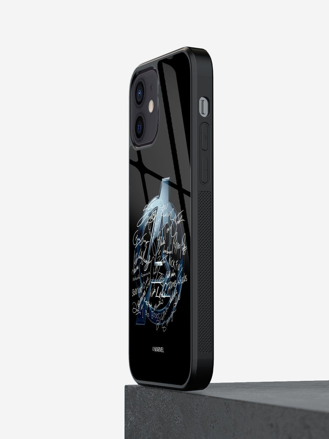 

macmerise Superhero Printed iPhone 12 Back Case Mobile Accessories, Black
