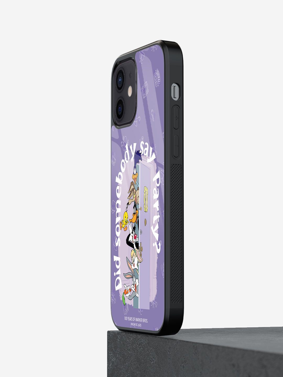 

macmerise Cartoon Characters Printed iPhone 12 Back Case Mobile Accessories, Purple