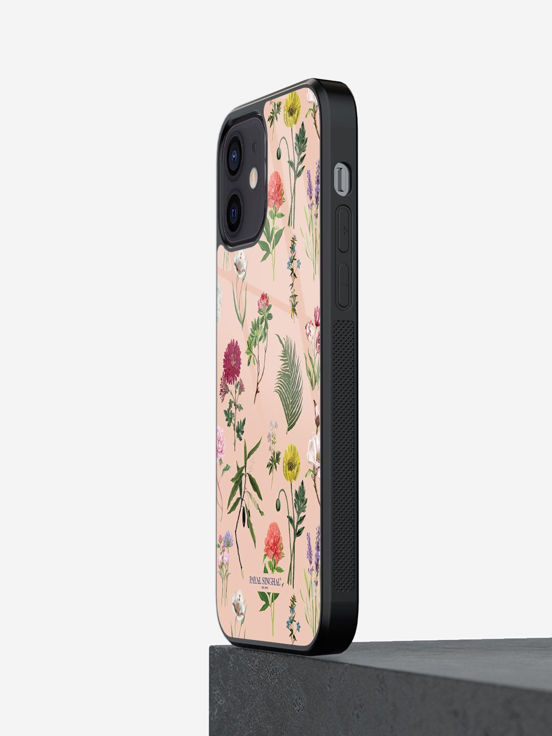 

macmerise Floral Printed iPhone 12 Mini Back Case Mobile Accessories, Peach