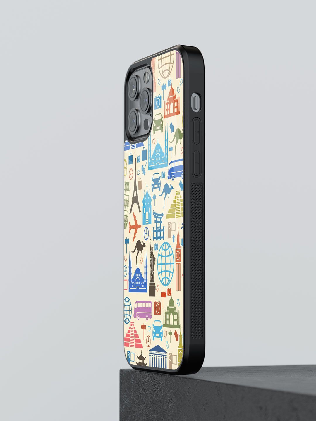 

macmerise Abstract Printed iPhone 12 Pro Max Back Case Mobile Accessories, Cream