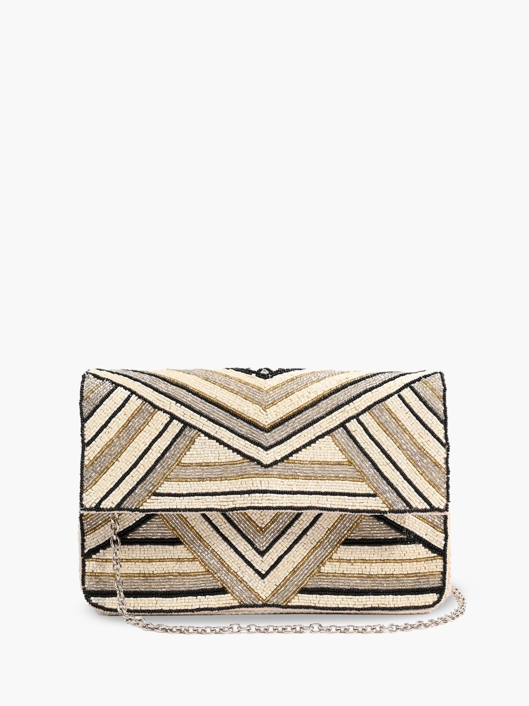 

BohoGirl Striped Structured Shoulder Bag with Quilted, Multi