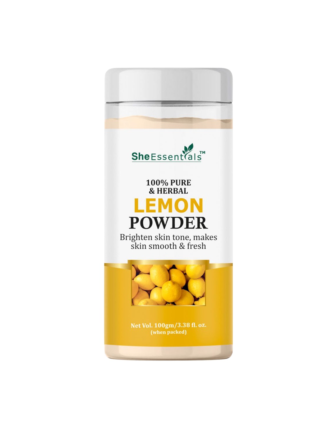 

She Essentials 100% Pure & Herbal Lemon Fruit Peel Powder - 100gm, White
