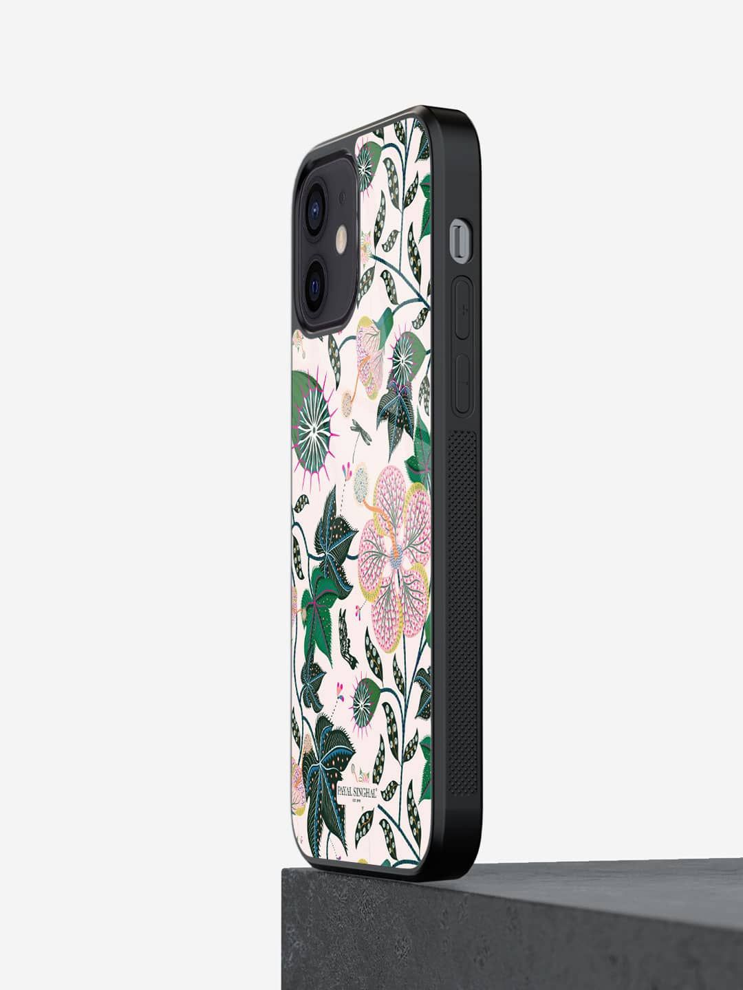 

macmerise Floral Printed iPhone 12 Back Case Mobile Accessories, Green
