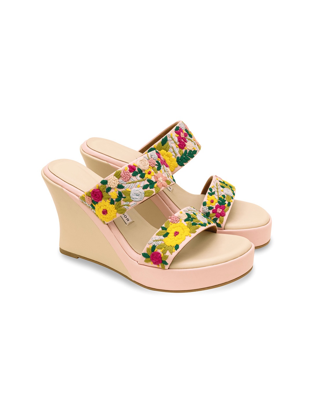 

Aprajita Toor Women Open Toe Wedge Sandals Heels, Beige
