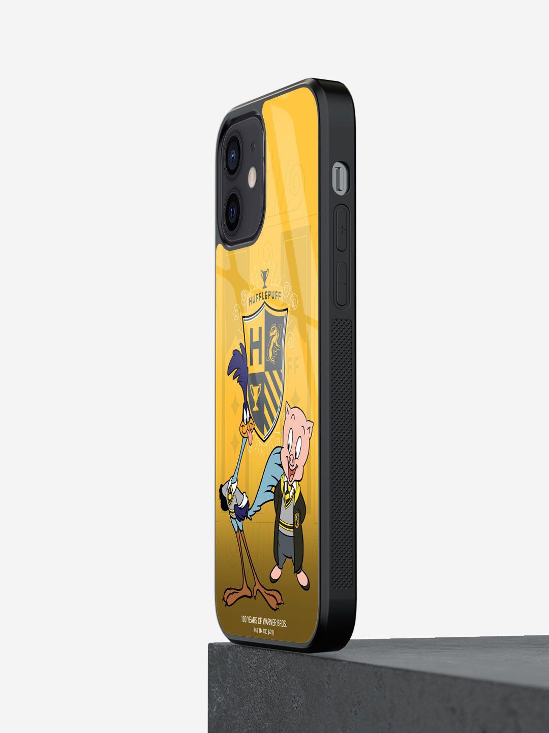 

macmerise Cartoon Characters Printed iPhone 12 Back Case Mobile Accessories, Yellow
