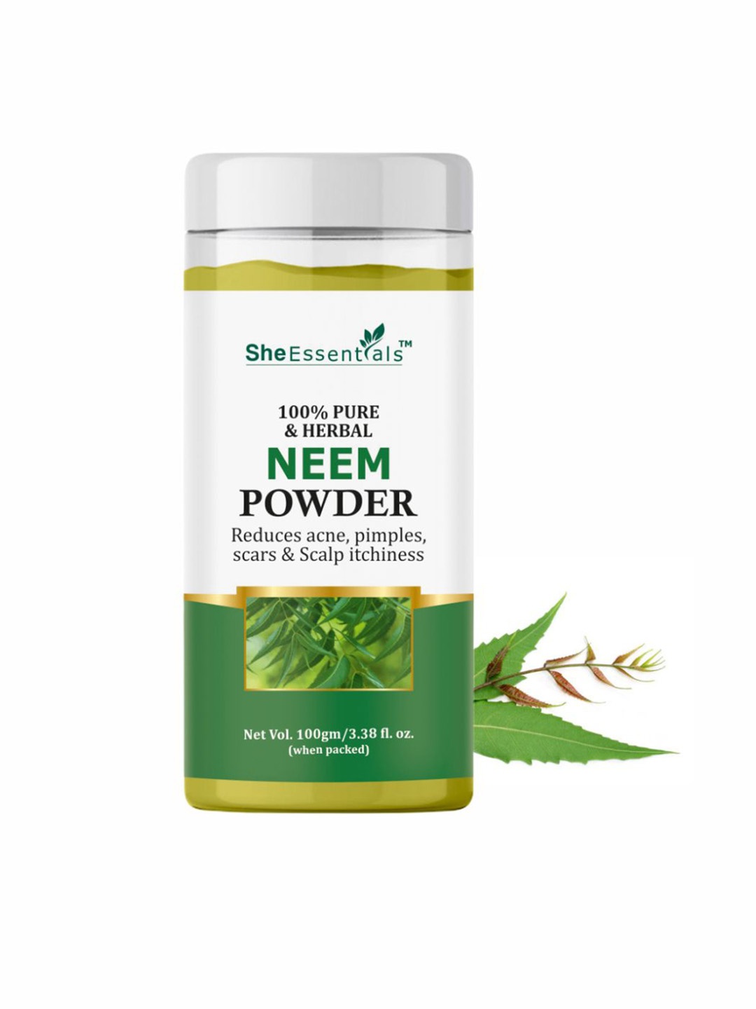 

She Essentials 100% Pure & Herbal Neem Leaf Organic Powder - 100g, White