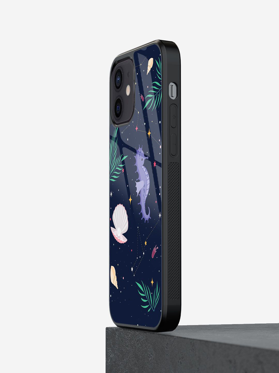 

macmerise Tropical Printed iPhone 12 Mini Back Case Mobile Accessories, Black