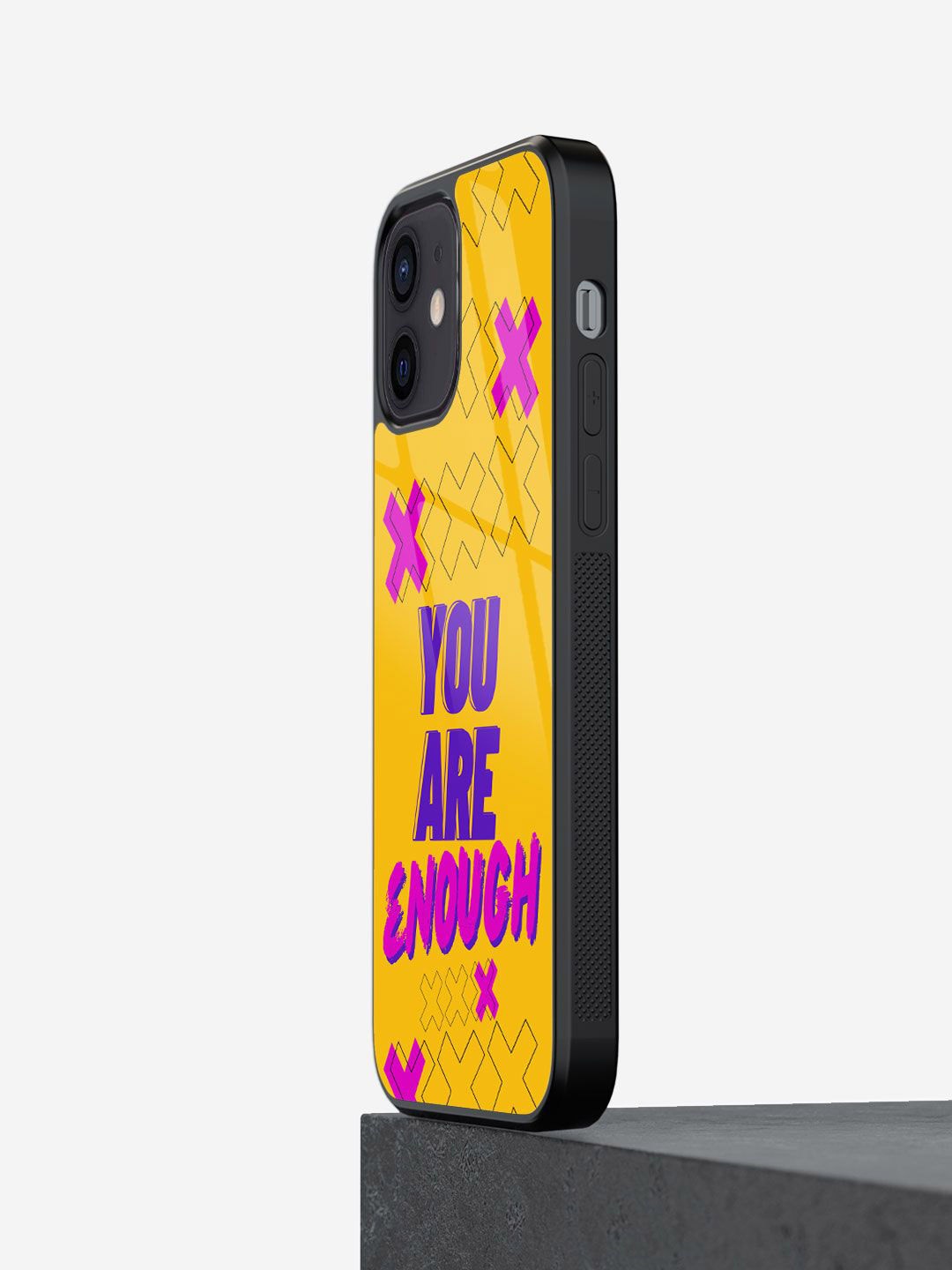 

macmerise Typography Printed iPhone 12 Back Case Mobile Accessories, Yellow