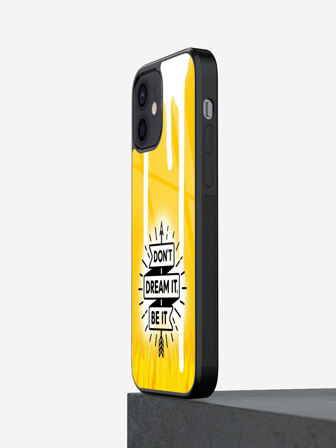 

macmerise Typography Printed iPhone 12 Mini Back Case Mobile Accessories, Yellow