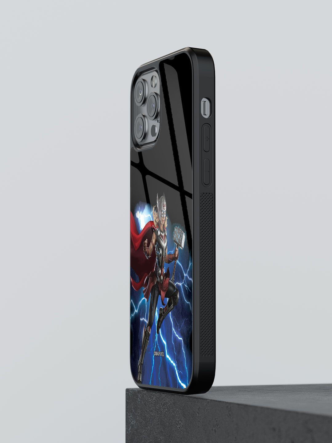 

macmerise Superhero Printed iPhone 12 Pro Max Back Case Mobile Accessories, Black