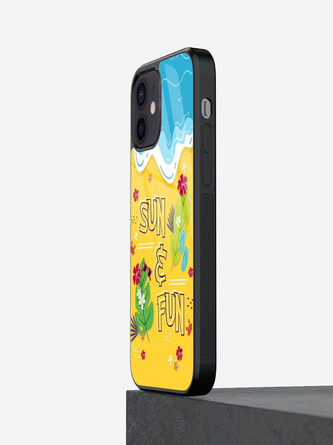 

macmerise Floral Printed iPhone 12 Mini Back Case Mobile Accessories, Yellow