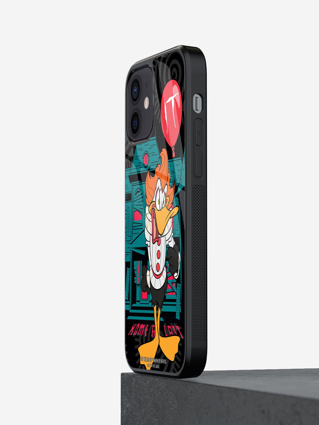 

macmerise Cartoon Characters Printed iPhone 12 Back Case Mobile Accessories, Black