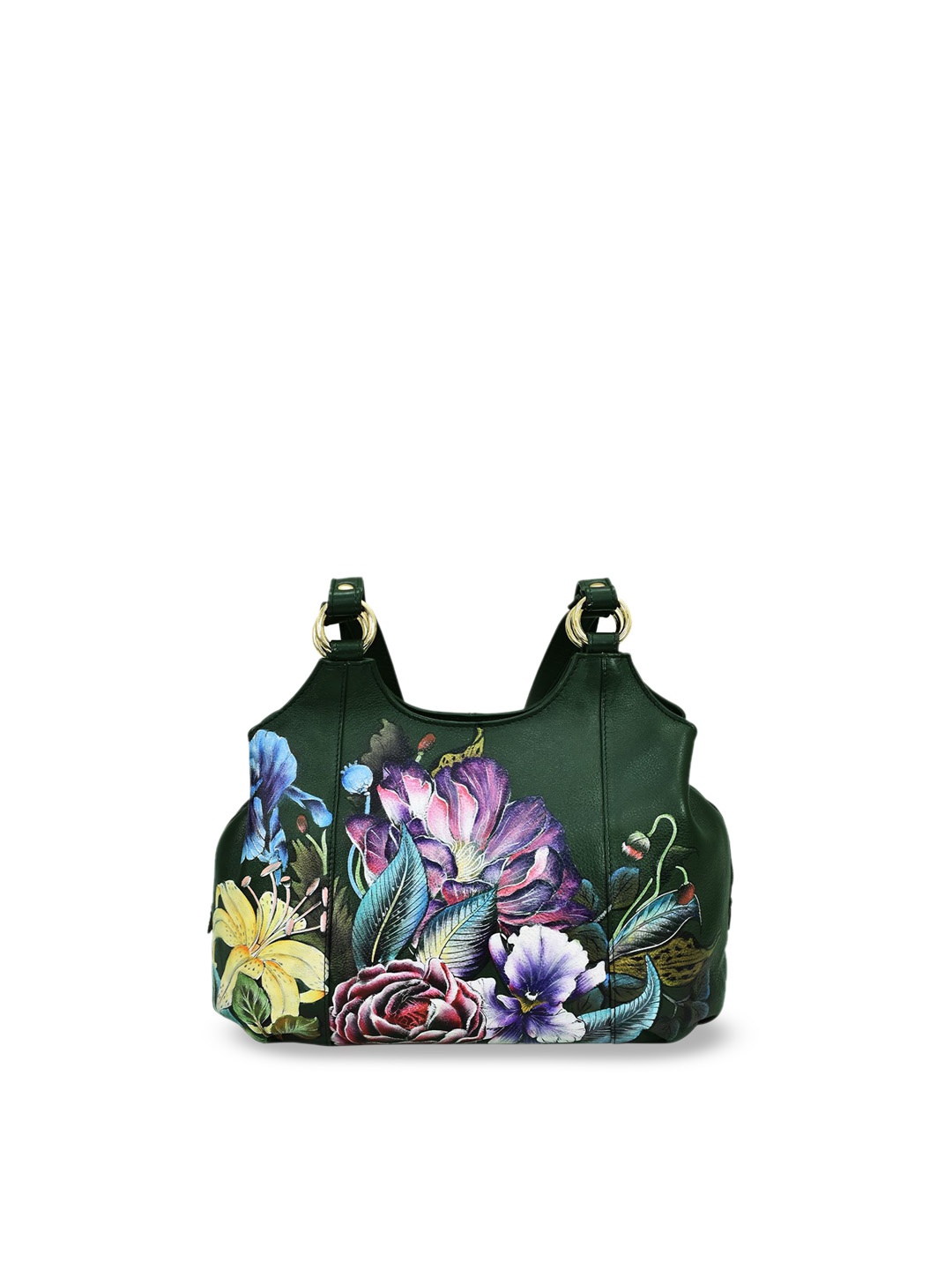 

Anuschka Floral Printed Leather Shopper Hobo Bag, Olive