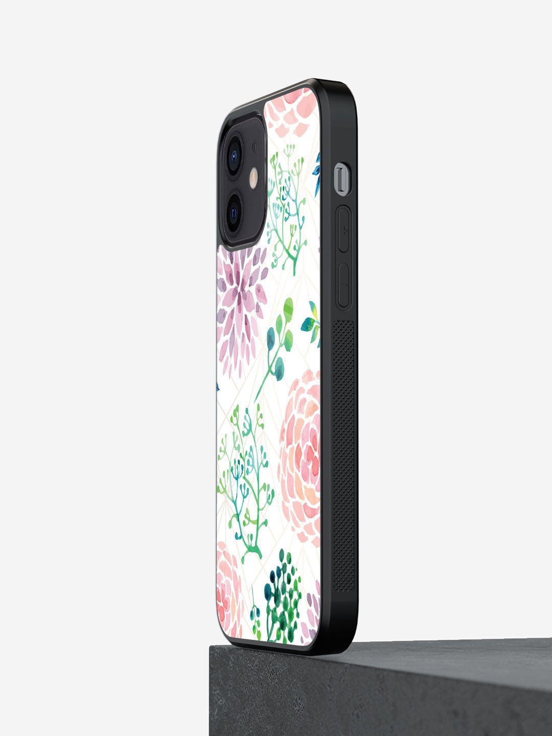 

macmerise Floral Printed iPhone 12 Back Case Mobile Accessories, White