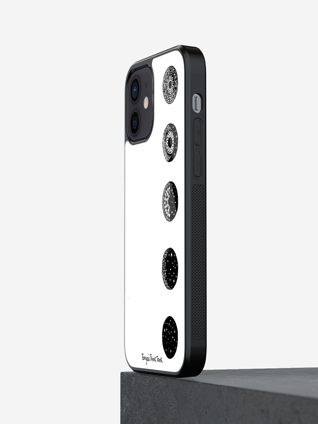 

macmerise Geometric Printed iPhone 12 Back Case Mobile Accessories, White