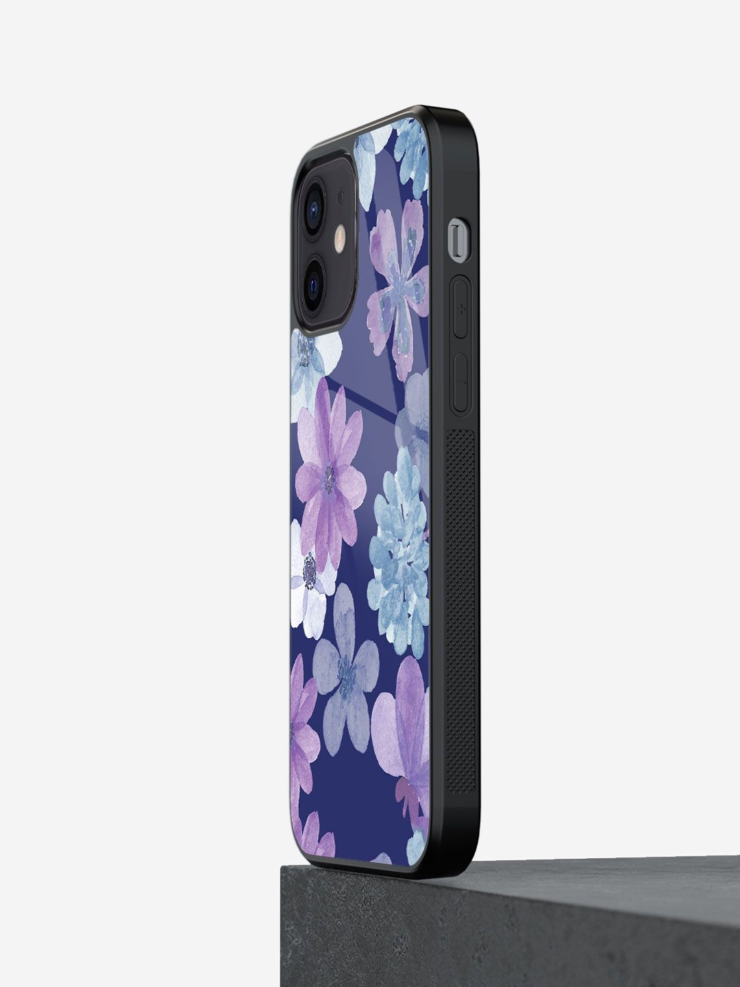 

macmerise Floral Printed iPhone 12 Back Case Mobile Accessories, Blue