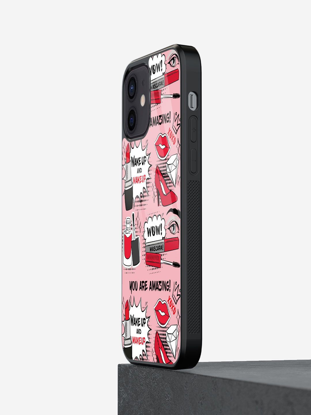 

macmerise Quirky Printed iPhone 12 Back Case Mobile Accessories, Pink