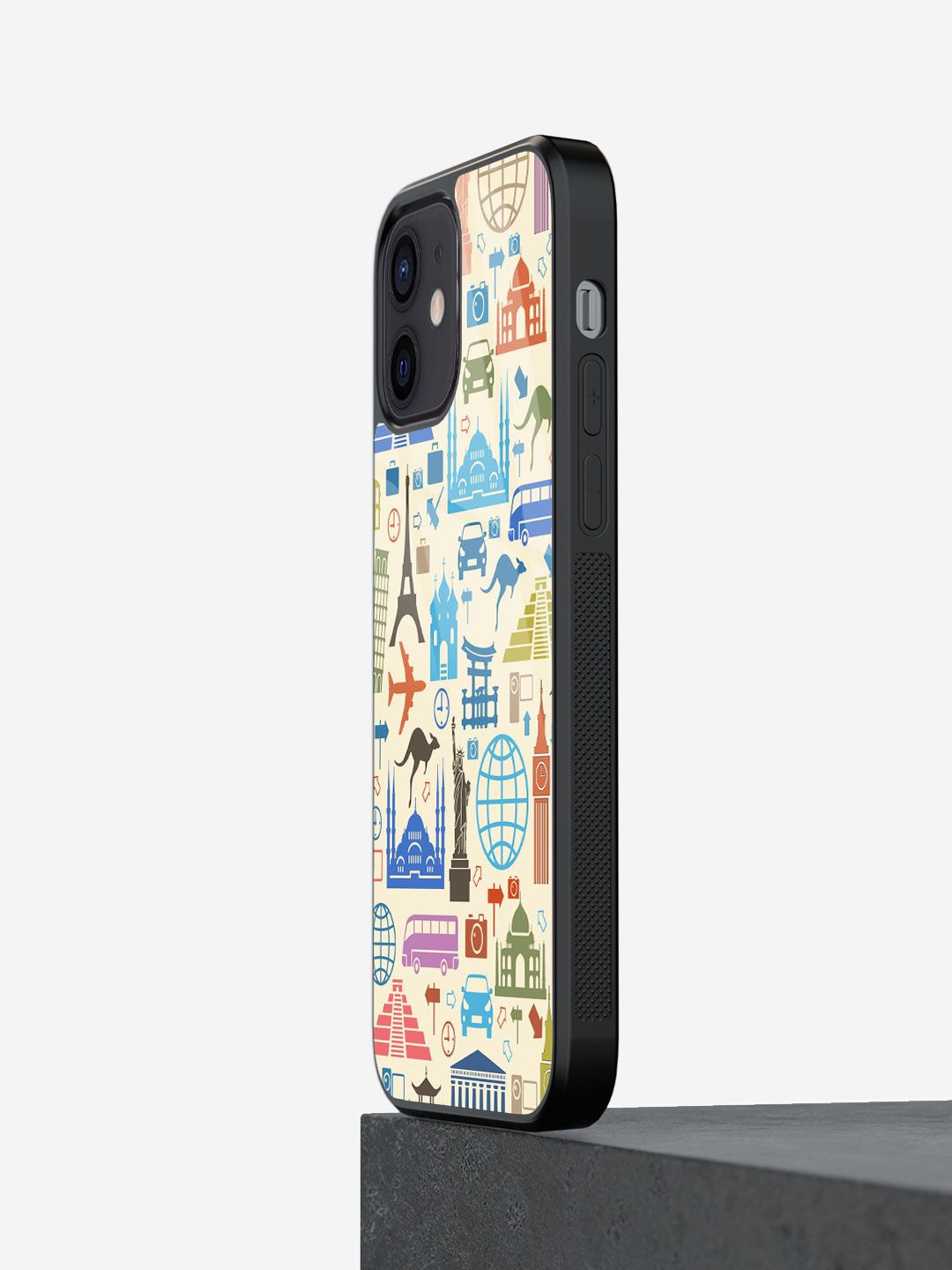 

macmerise Quirky Printed iPhone 12 Back Case Mobile Accessories, Beige