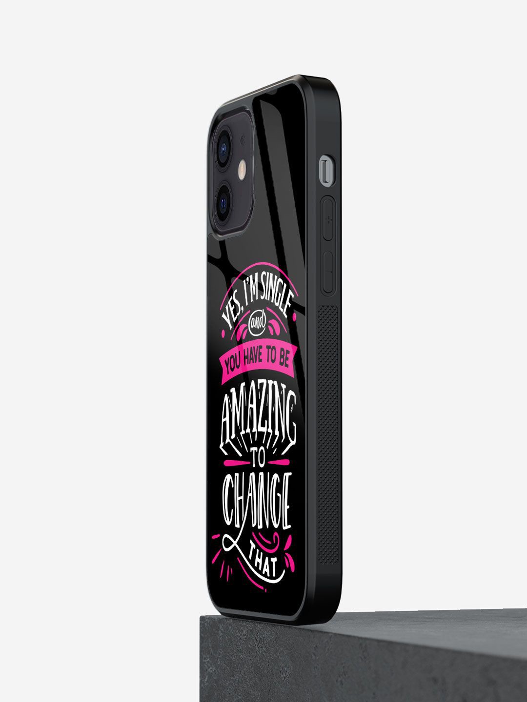 

macmerise Typography Printed iPhone 12 Mini Back Case Mobile Accessories, Black