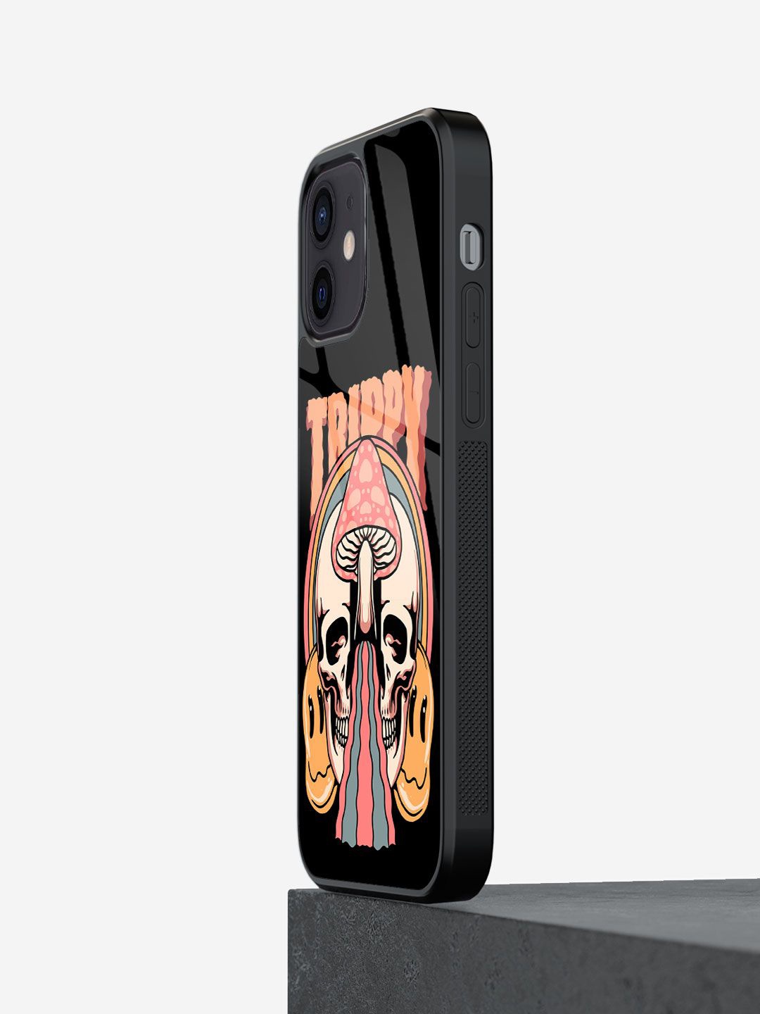 

macmerise Abstract Printed iPhone 12 Mini Back Case Mobile Accessories, Black