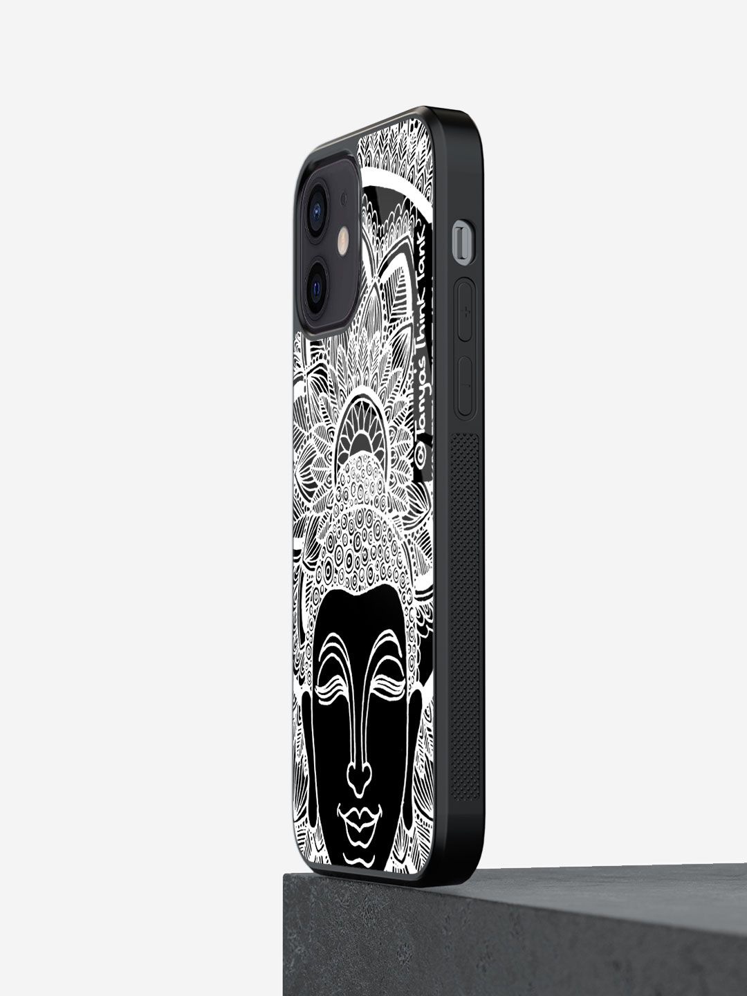 

macmerise Abstract Printed iPhone 12 Back Case Mobile Accessories, Black