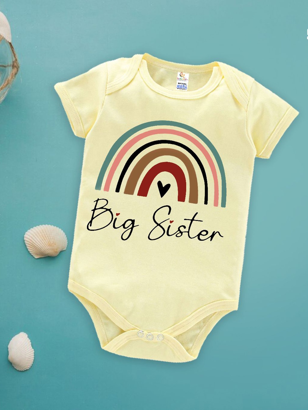 

Babywish Infants Printed Cotton Bodysuit, Yellow