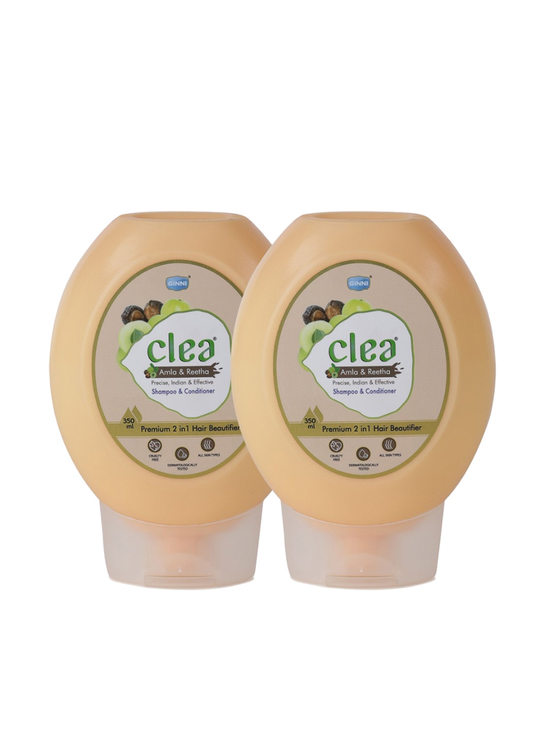 

Clea Set Of 2 Amla & Reetha Shampoo- 350ml Each, White