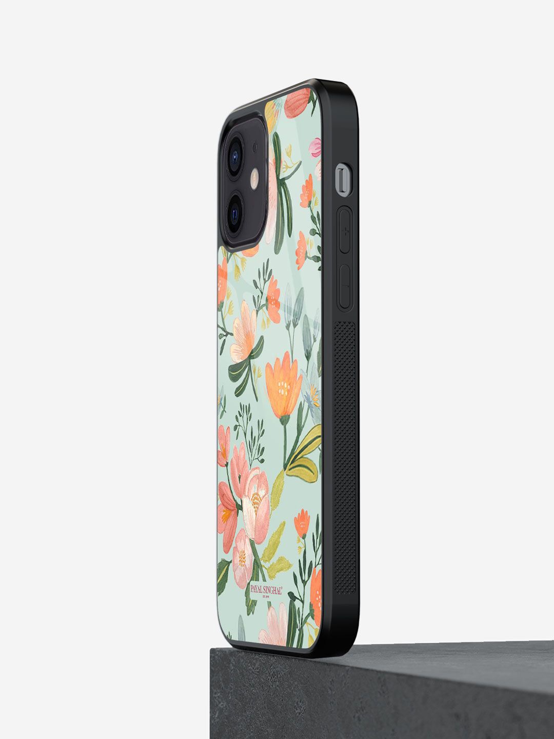 

macmerise Floral Printed iPhone 12 Back Case Mobile Accessories, Blue